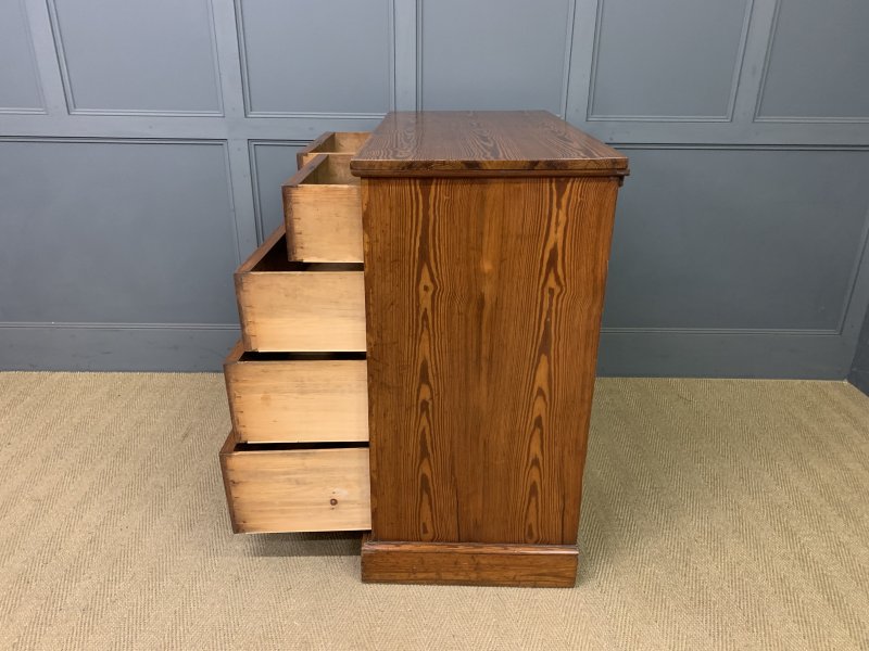 Pitch Pine Aesthetic Period Chest of Drawers - Image 4