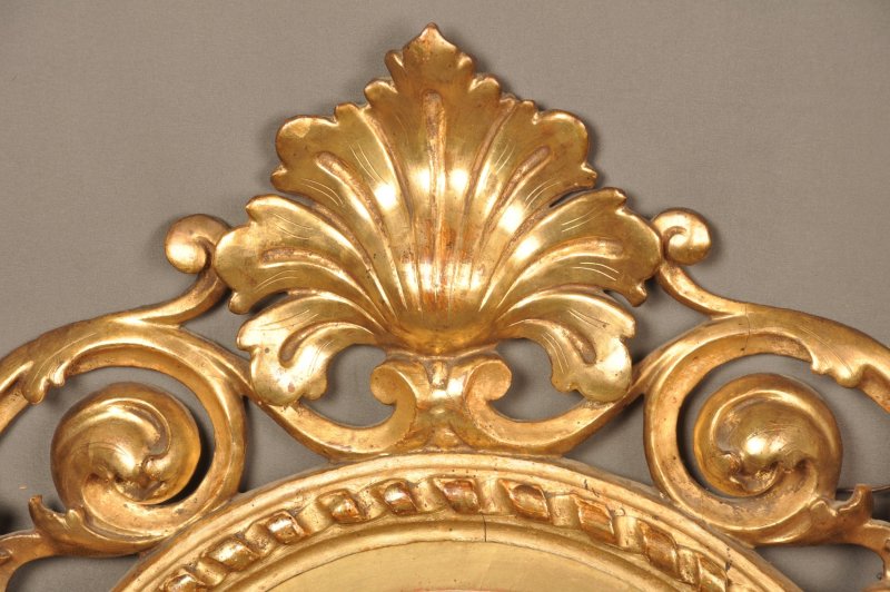 Late 18th Century Florentine Giltwood Oval Mirror - Image 4