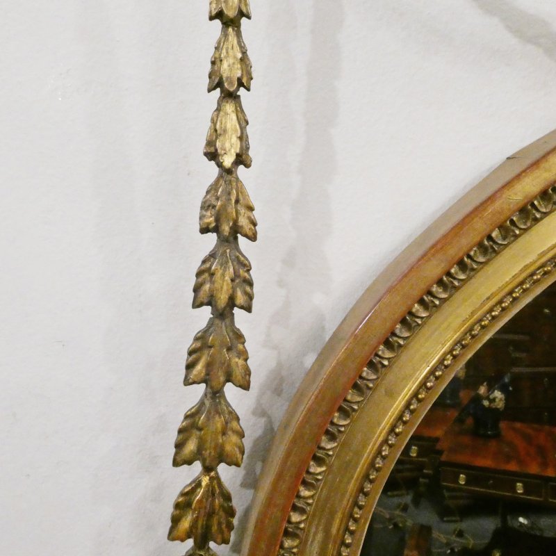 Edwardian Adam Style Giltwood Wall Mirror - Image 7