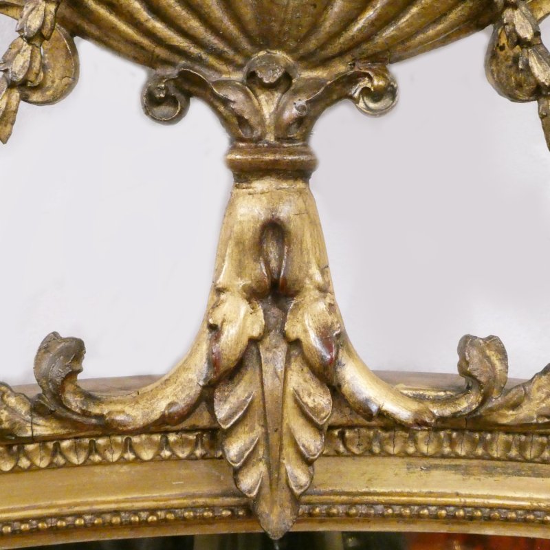 Edwardian Adam Style Giltwood Wall Mirror - Image 3