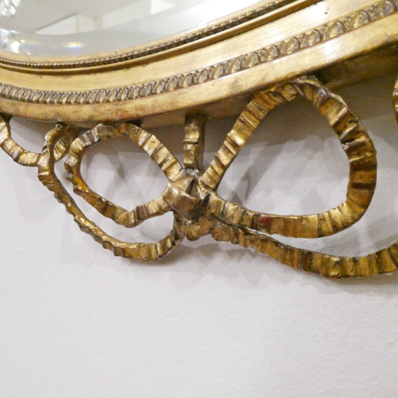 Edwardian Adam Style Giltwood Wall Mirror - Image 11