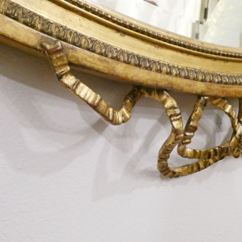 Edwardian Adam Style Giltwood Wall Mirror - Image 10