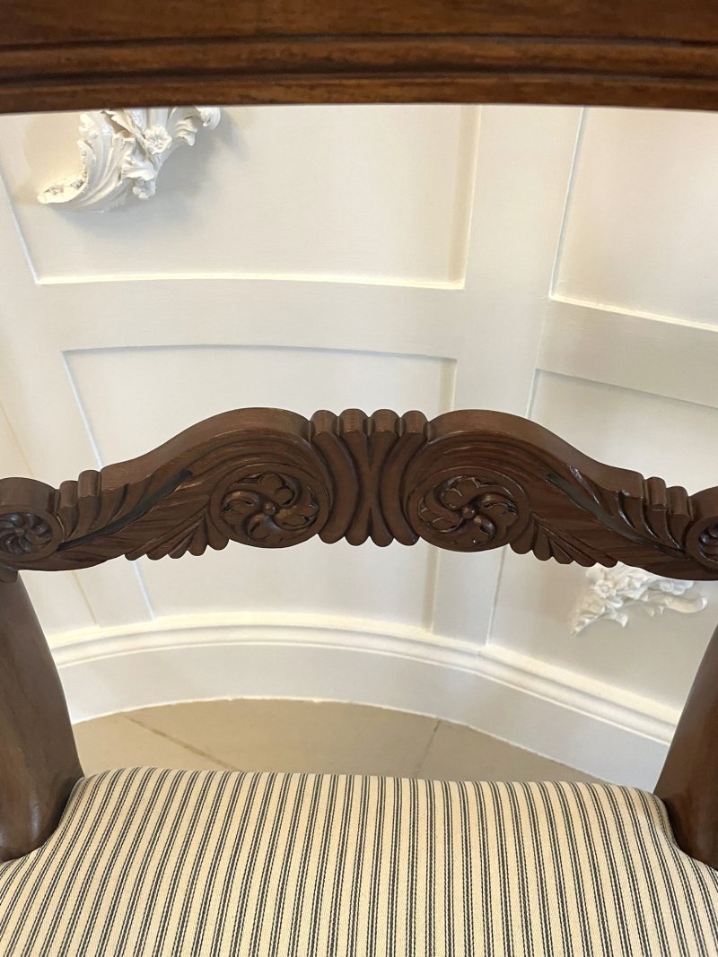 Antique Regency Quality Carved Mahogany Desk Chair - Image 13