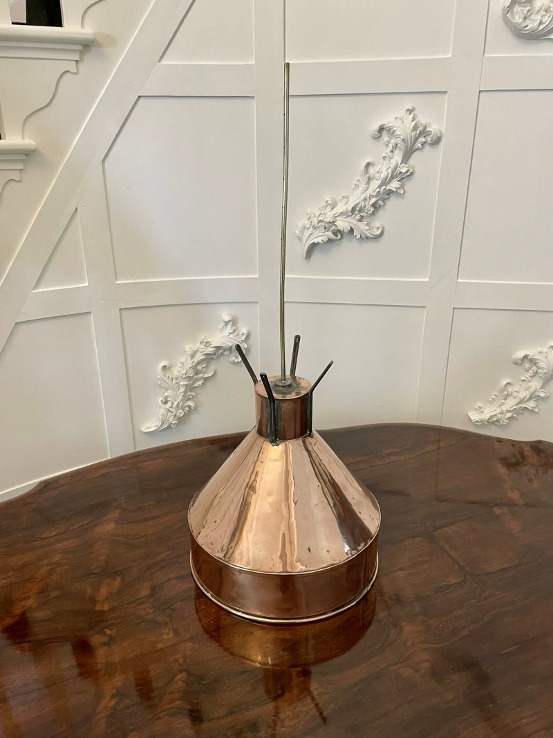 Unusual Antique Victorian Quality Copper Funnel