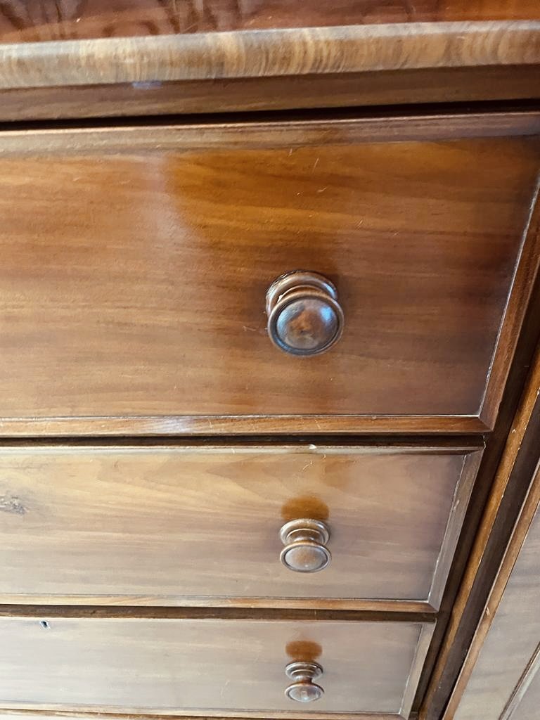 Large Unusual Antique William IV Quality Mahogany Wardrobe - Image 9