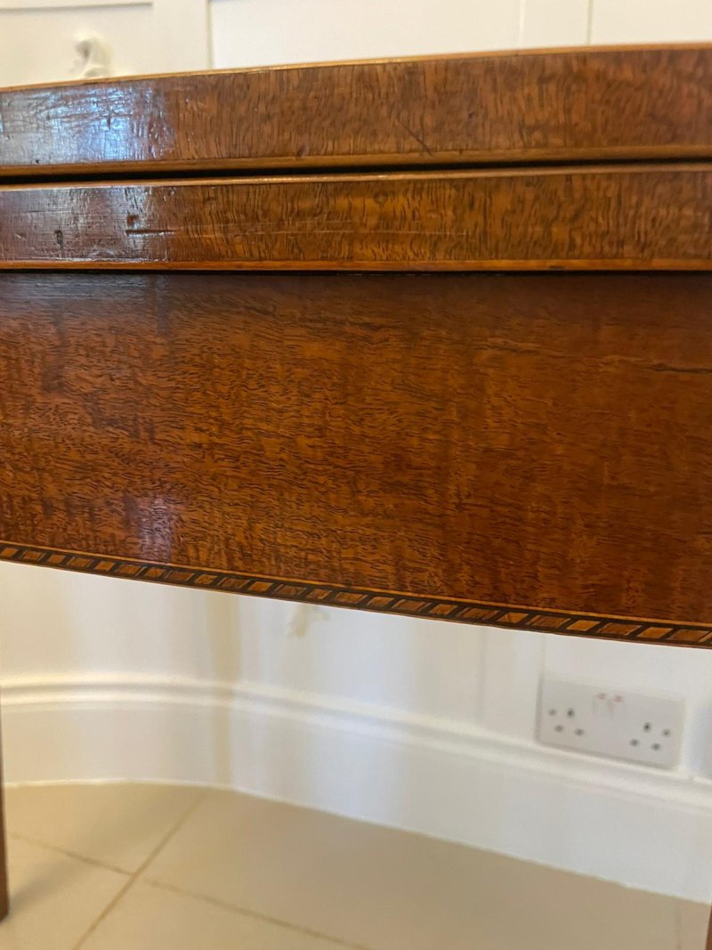 Antique George III Quality Mahogany Card/ Side Table - Image 11