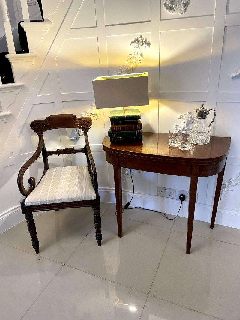 Antique George III Quality Mahogany Card/ Side Table - Image 3