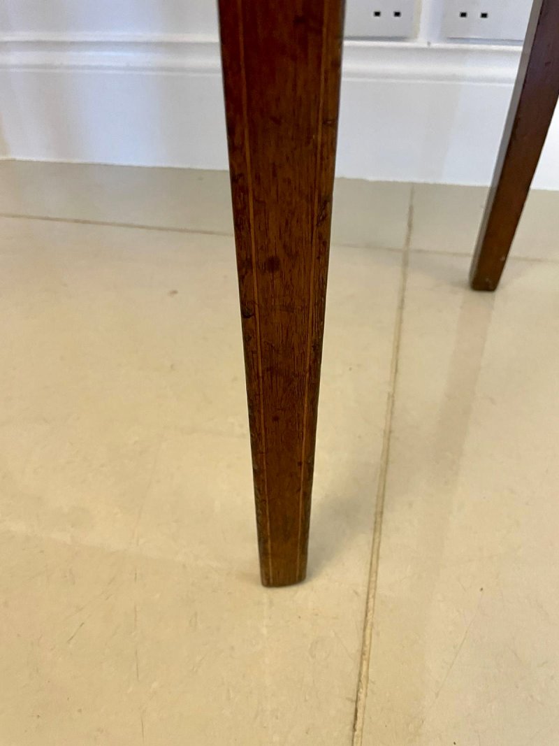 Antique George III Quality Mahogany Card/ Side Table - Image 13