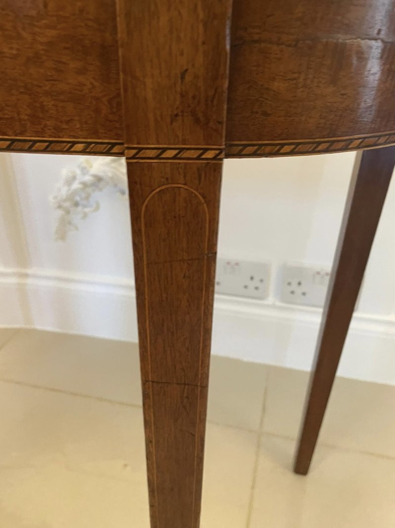 Antique George III Quality Mahogany Card/ Side Table - Image 12