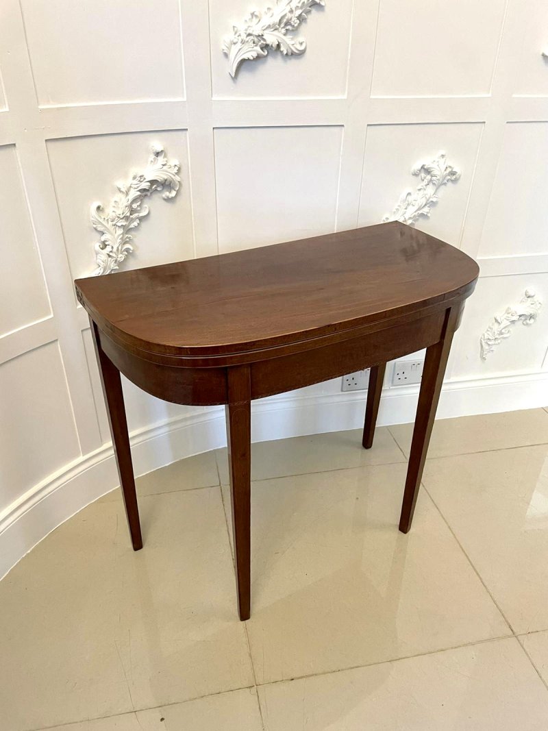 Antique George III Quality Mahogany Card/ Side Table