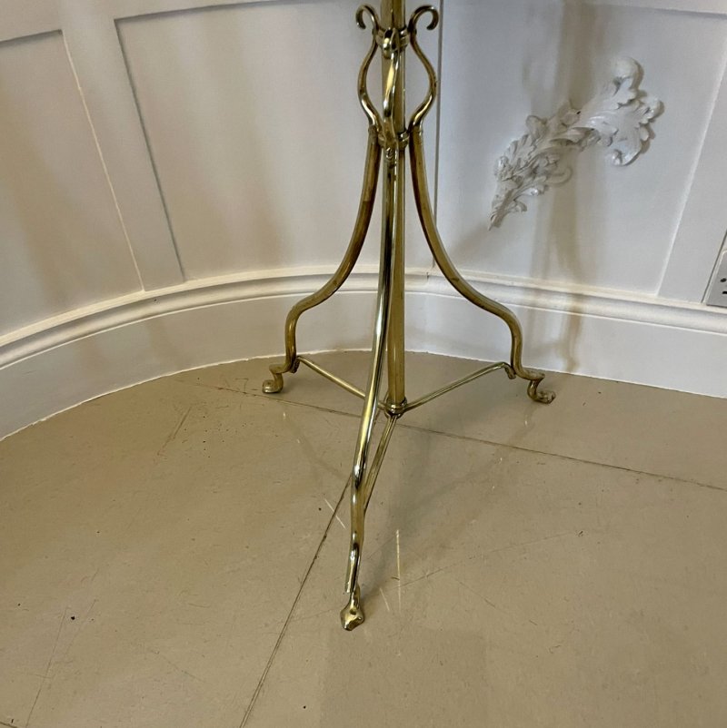 Unusual Antique Victorian Quality Mahogany and Brass Adjustable Mirror on Stand - Image 3