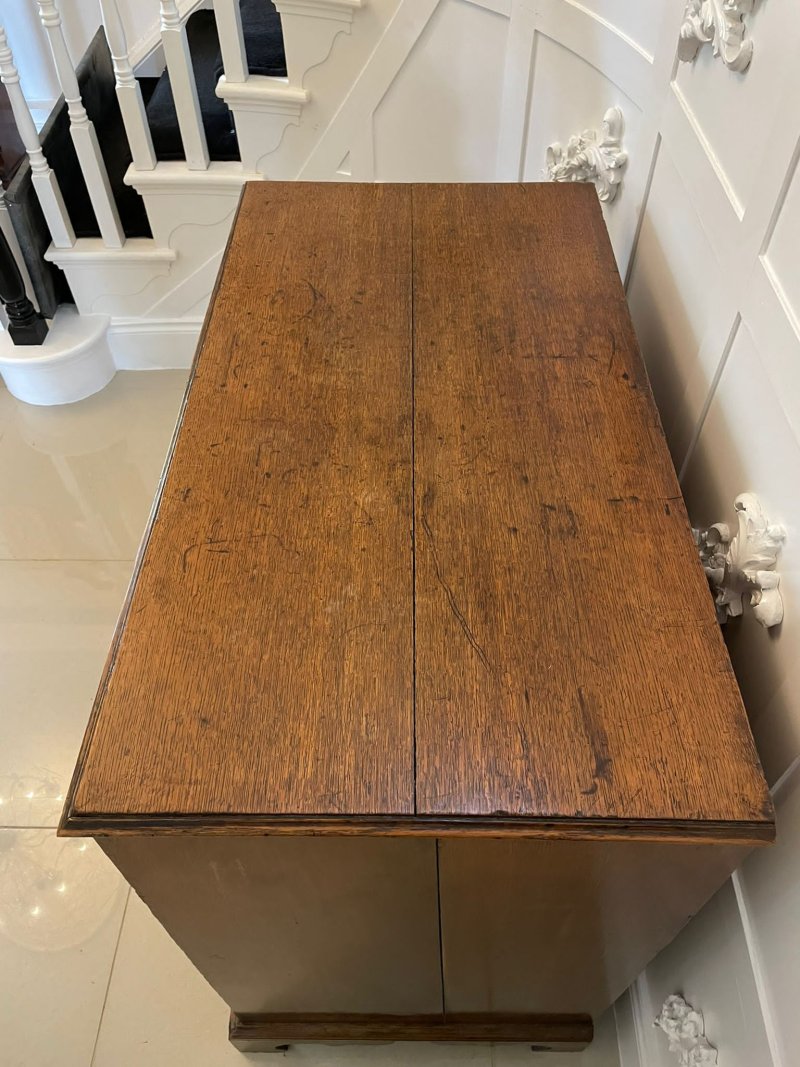 Antique George III Quality Oak Chest of Drawers - Image 9