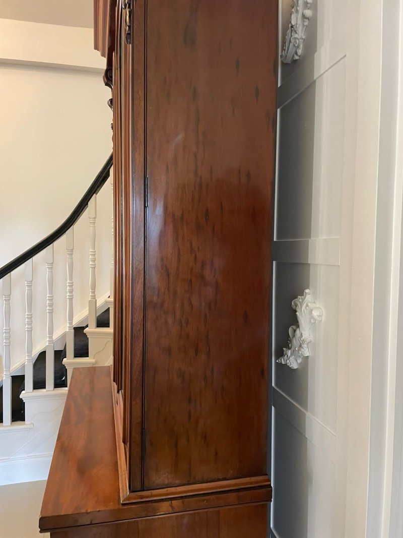 Outstanding Quality Antique Victorian Figured Mahogany Glazed Cupboard Bookcase - Image 20