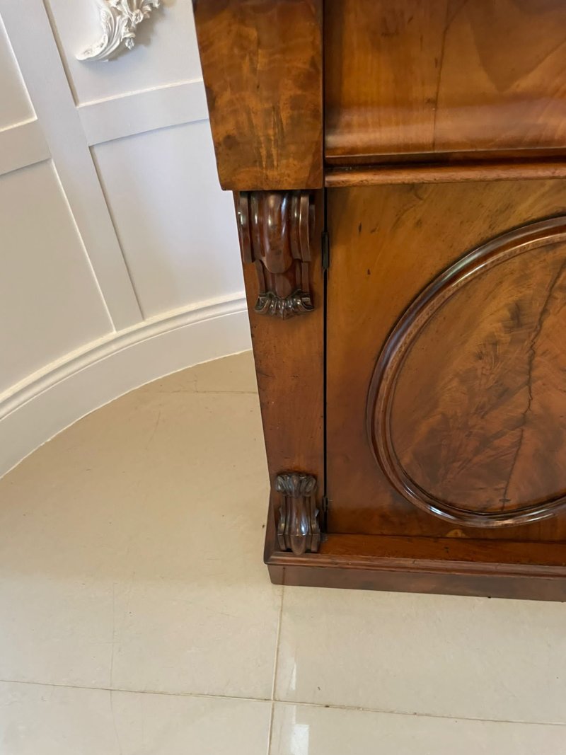 Outstanding Quality Antique Victorian Figured Mahogany Glazed Cupboard Bookcase - Image 13