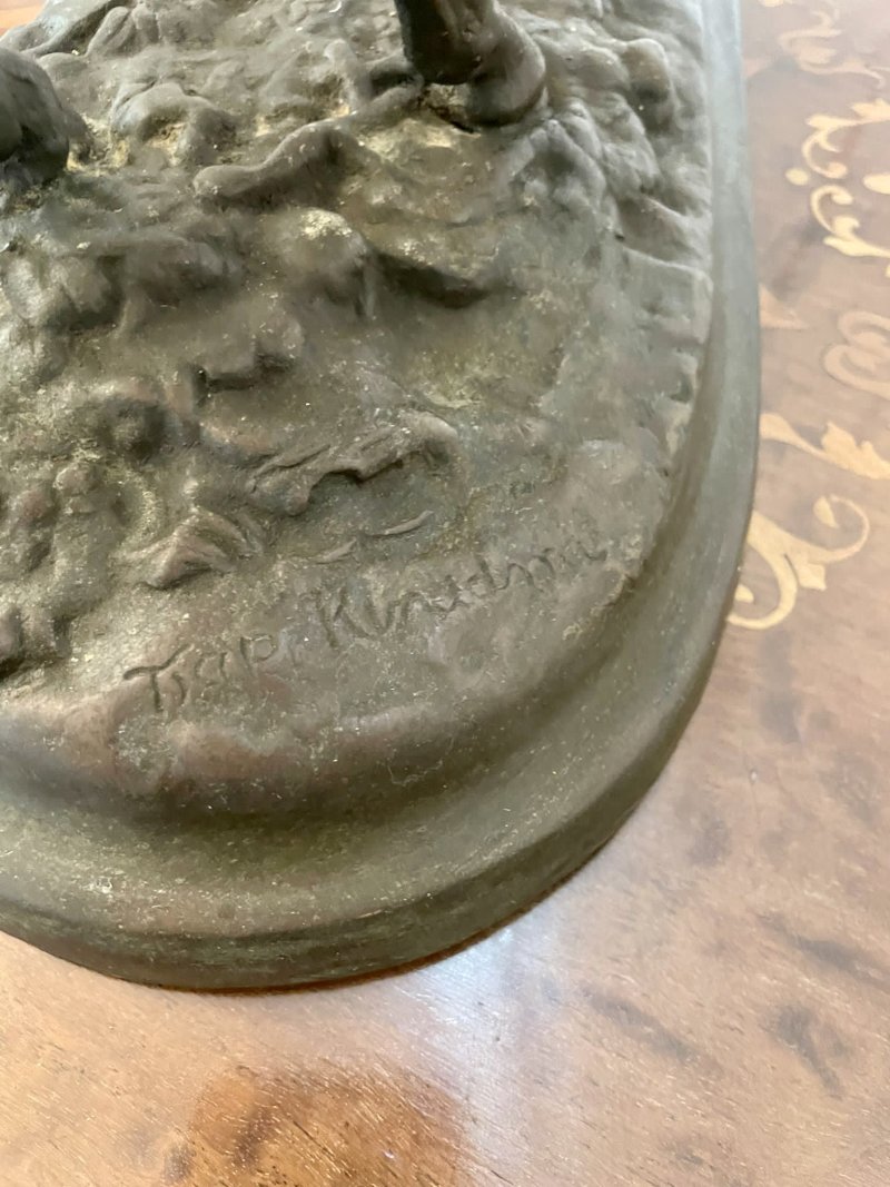 Antique Victorian Quality Bronze Figure of a Cossack on Horseback - Image 9