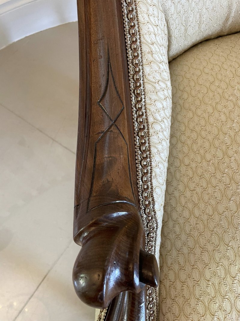 Unusual Pair of Antique Victorian Quality Mahogany Armchairs - Image 12