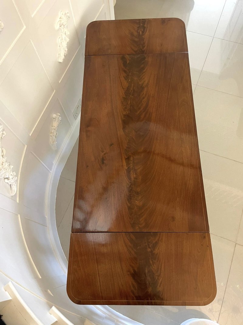 Fine Quality Antique George III Inlaid Mahogany Free Standing Sofa Table - Image 9