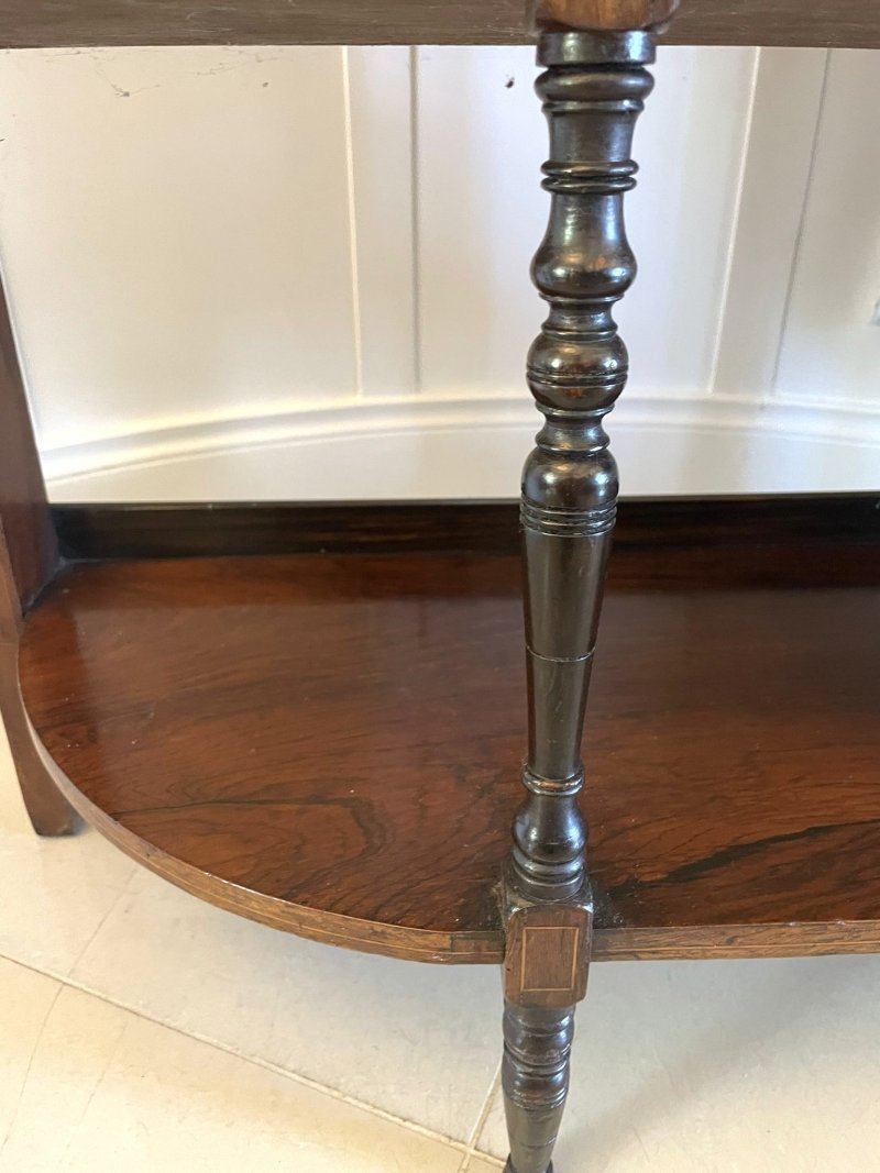 Antique Victorian Quality Rosewood Inlaid Side Cabinet - Image 12