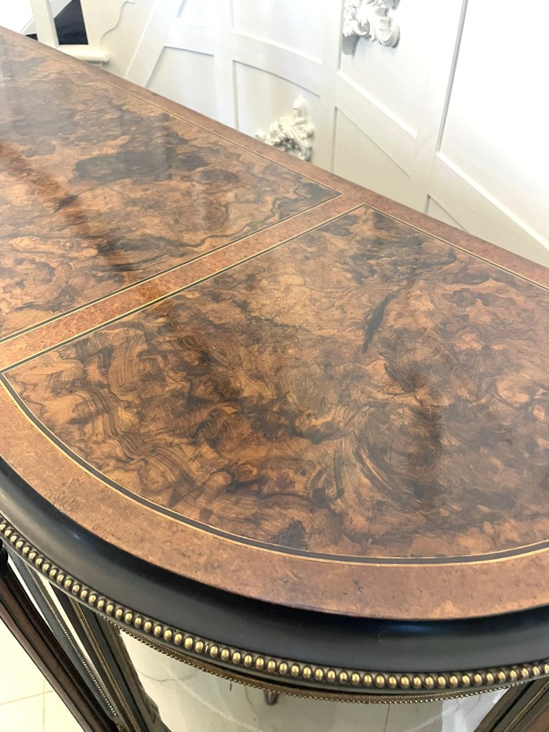 Superb Quality Large Antique Victorian Burr Walnut And Amboyna Inlaid Credenza/Sideboard - Image 14