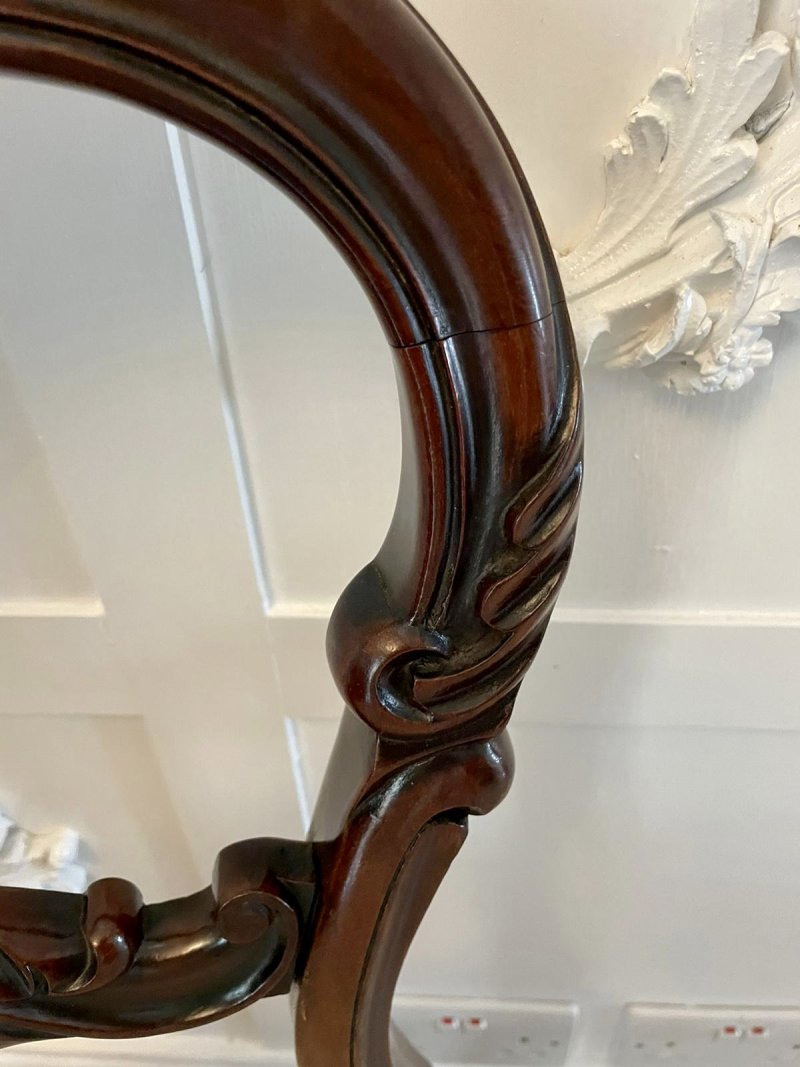 Fine Quality Set of 6 Antique Victorian Mahogany Dining Chairs - Image 16