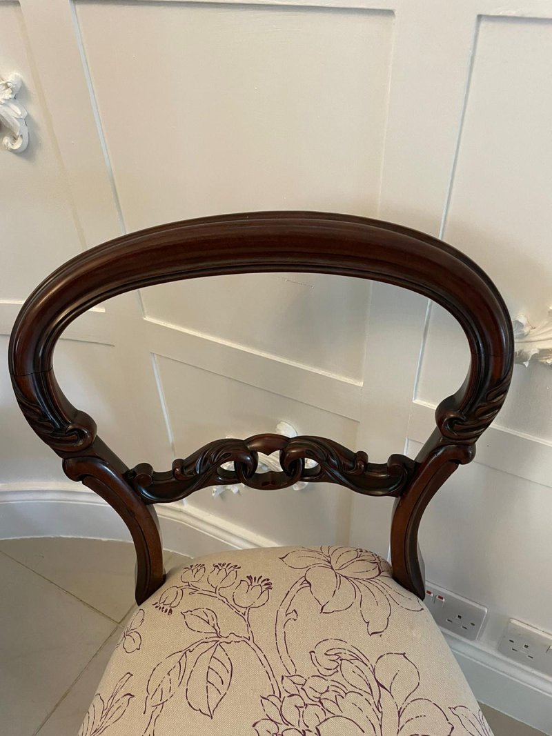 Fine Quality Set of 6 Antique Victorian Mahogany Dining Chairs - Image 10
