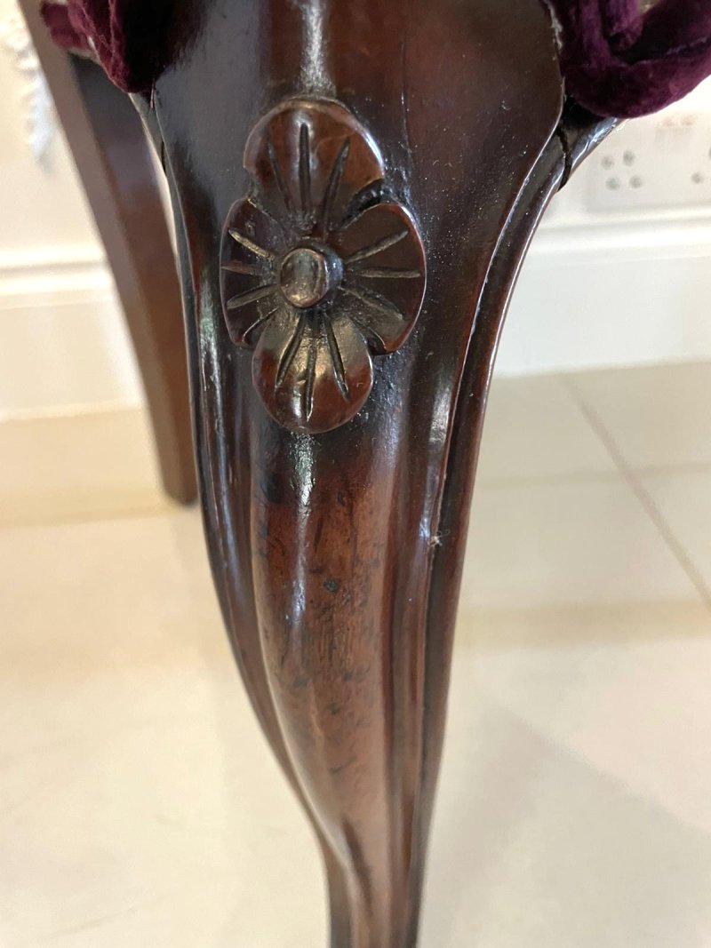 Fine Quality Set of 6 Antique Victorian Mahogany Dining Chairs - Image 11