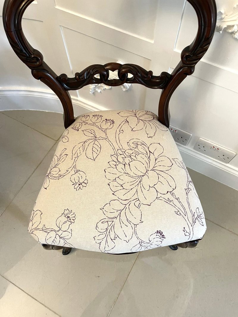 Fine Quality Set of 6 Antique Victorian Mahogany Dining Chairs - Image 8