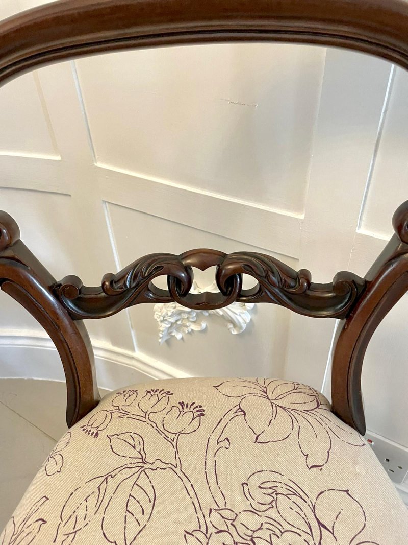 Fine Quality Set of 6 Antique Victorian Mahogany Dining Chairs - Image 14