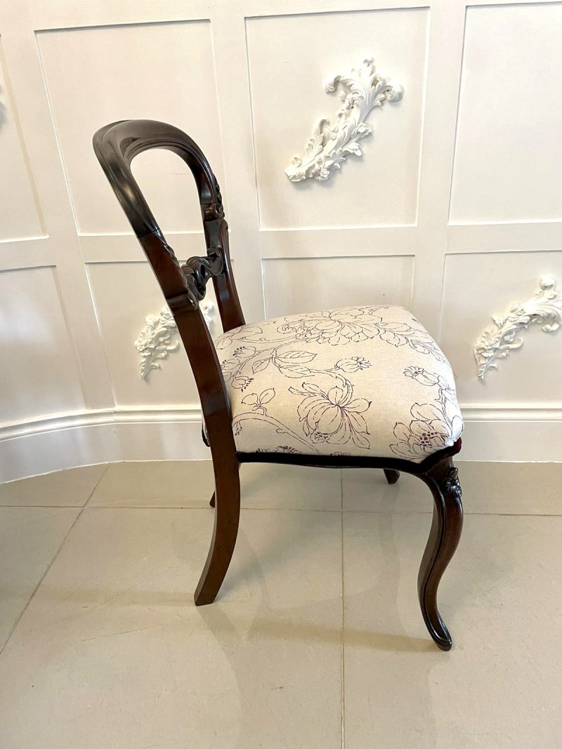 Fine Quality Set of 6 Antique Victorian Mahogany Dining Chairs - Image 5