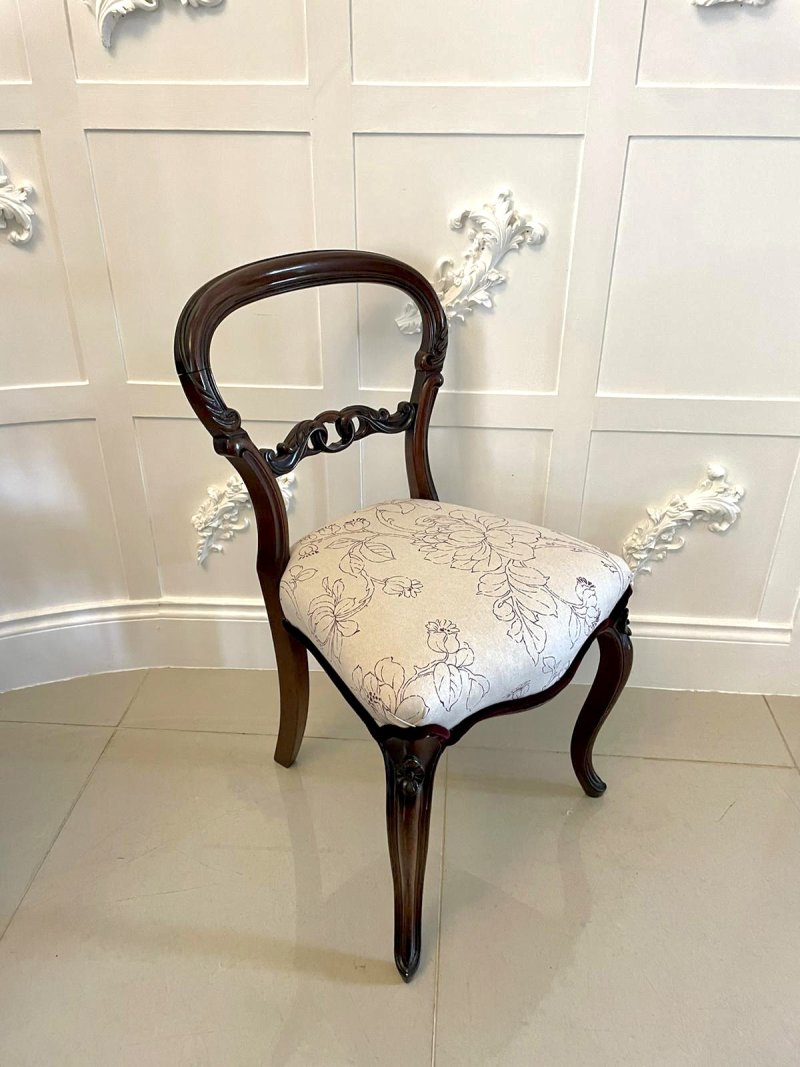 Fine Quality Set of 6 Antique Victorian Mahogany Dining Chairs - Image 4