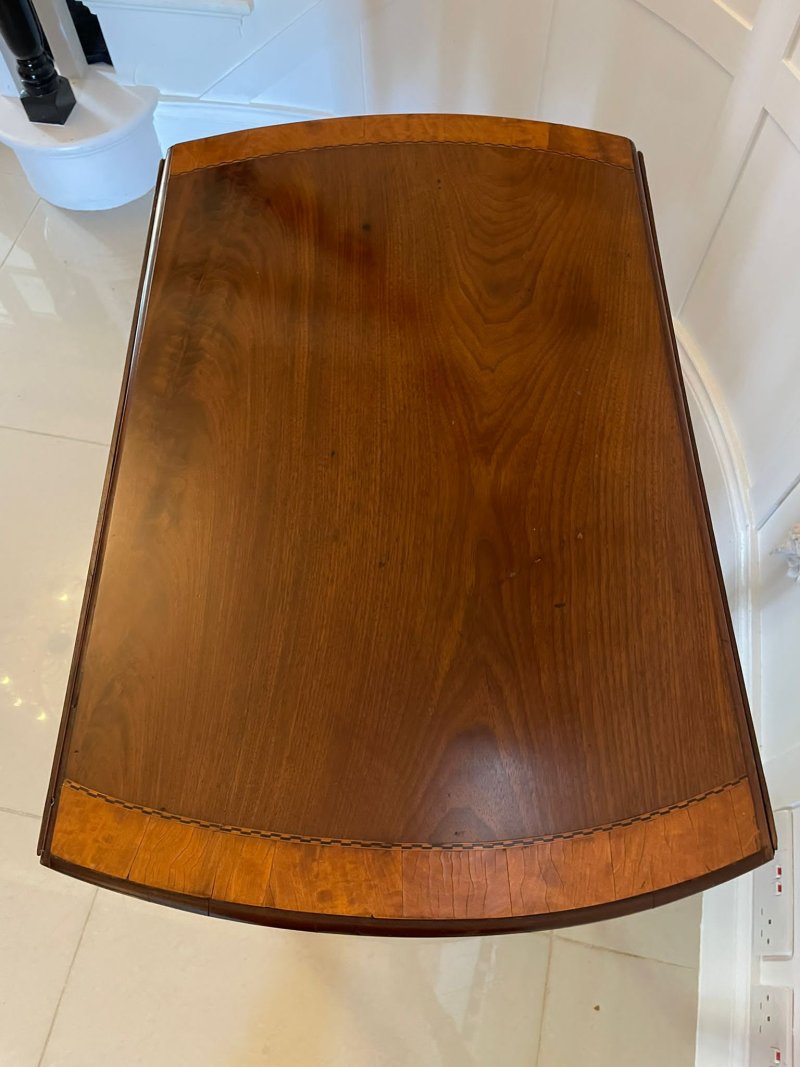Fine Quality Antique Sheraton Period Inlaid Mahogany Pembroke Table - Image 6
