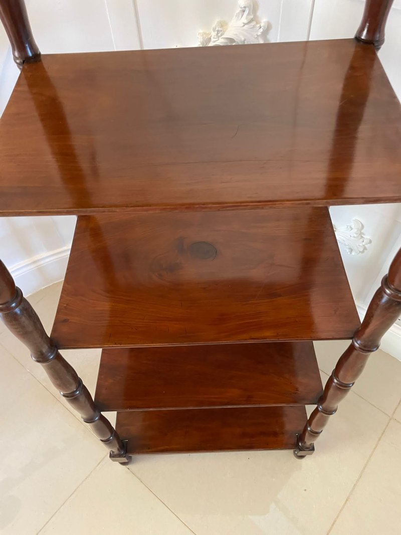 Antique Quality William IV Mahogany Freestanding Five Tier Whatnot - Image 8