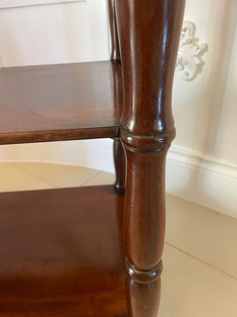 Antique Quality William IV Mahogany Freestanding Five Tier Whatnot - Image 7