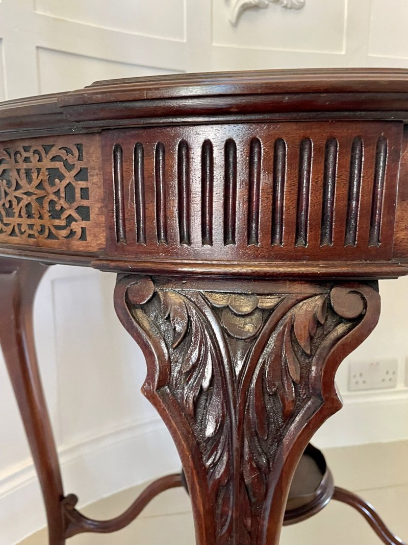 Quality Antique 'Chippendale Revival' Mahogany Centre Table - Image 6