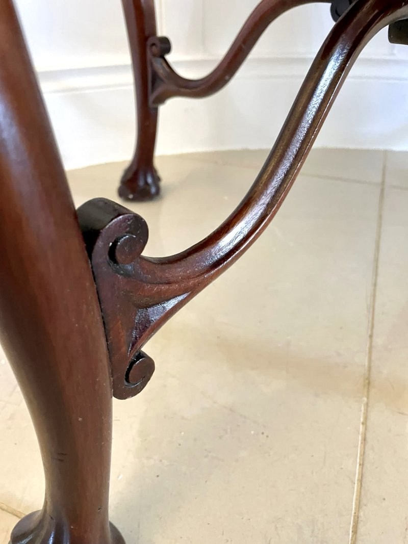 Quality Antique 'Chippendale Revival' Mahogany Centre Table - Image 9