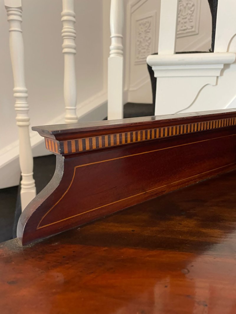 Antique Quality Edwardian Mahogany Inlaid Corner Cabinet - Image 7