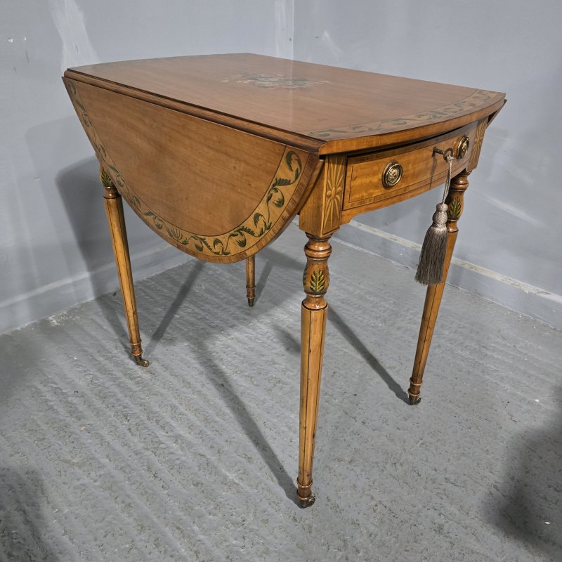 Top Quality Painted Satinwood Pembroke Table - Image 15