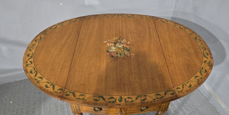 Top Quality Painted Satinwood Pembroke Table - Image 12