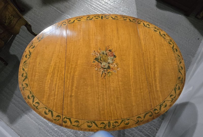 Top Quality Painted Satinwood Pembroke Table - Image 13