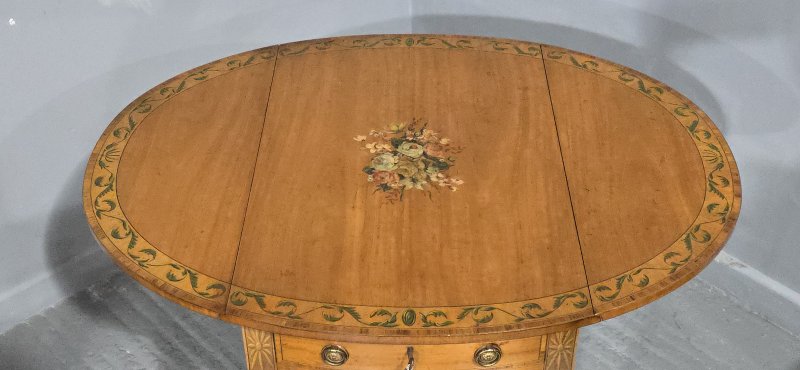 Top Quality Painted Satinwood Pembroke Table - Image 11