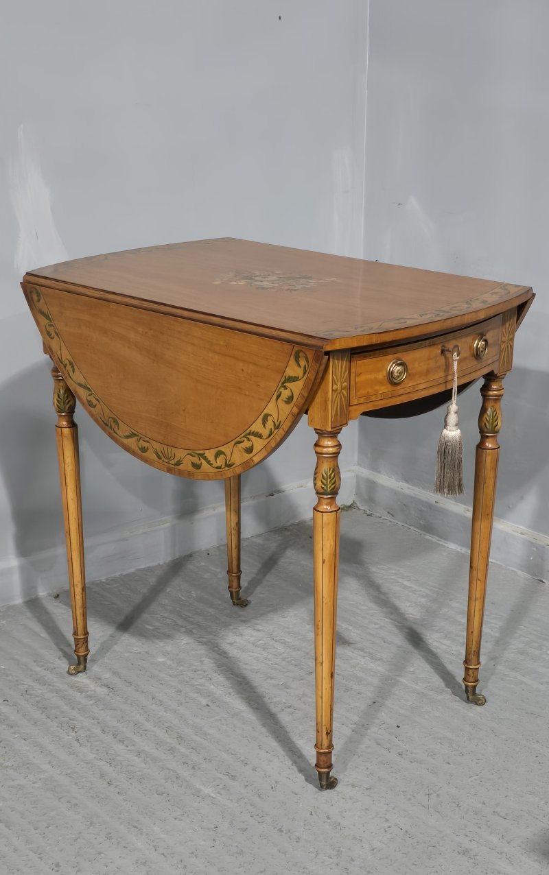 Top Quality Painted Satinwood Pembroke Table - Image 2