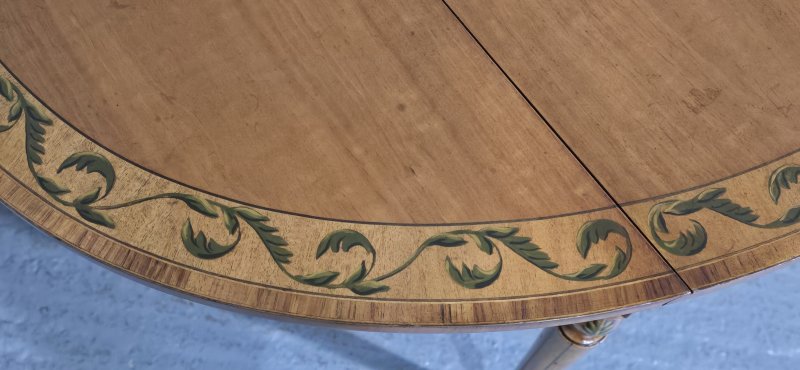 Top Quality Painted Satinwood Pembroke Table - Image 9