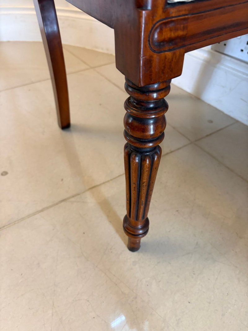 Antique English Regency Style Mahogany Dining Chairs Set of Ten - Image 13