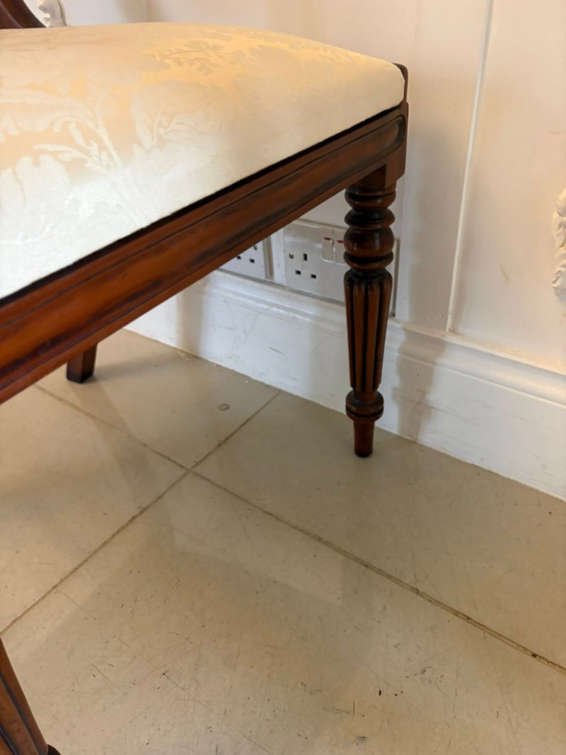 Antique English Regency Style Mahogany Dining Chairs Set of Ten - Image 9