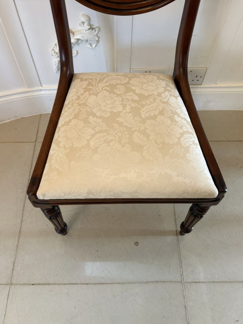 Antique English Regency Style Mahogany Dining Chairs Set of Ten - Image 8