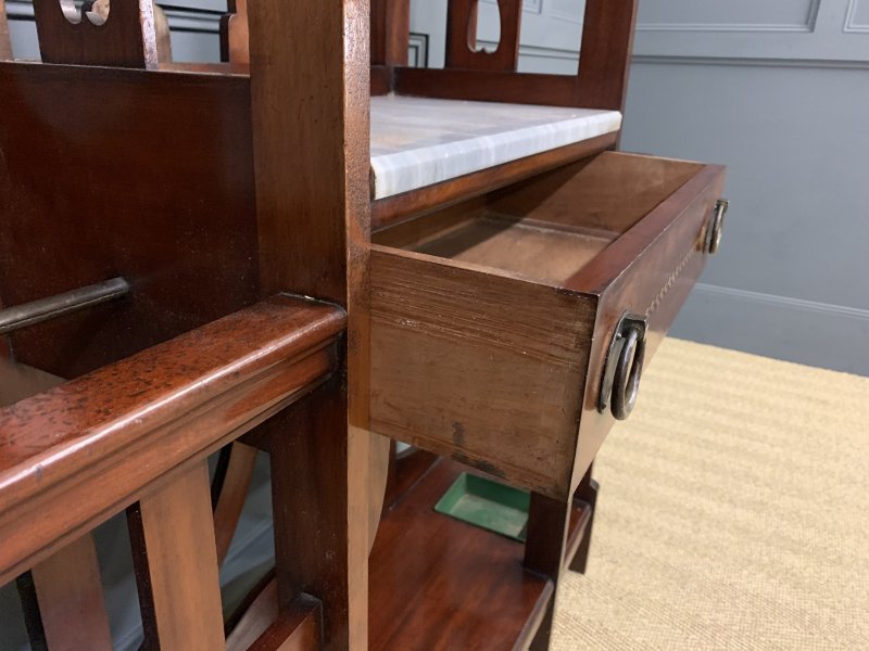 Arts and Crafts Inlaid Mahogany Hall Stand - Image 15