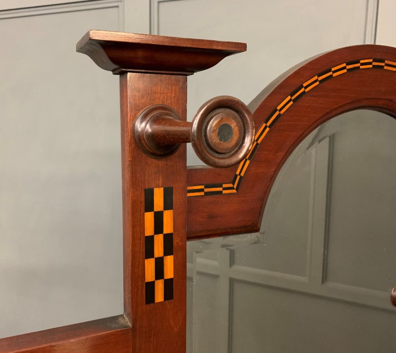 Arts and Crafts Inlaid Mahogany Hall Stand - Image 5