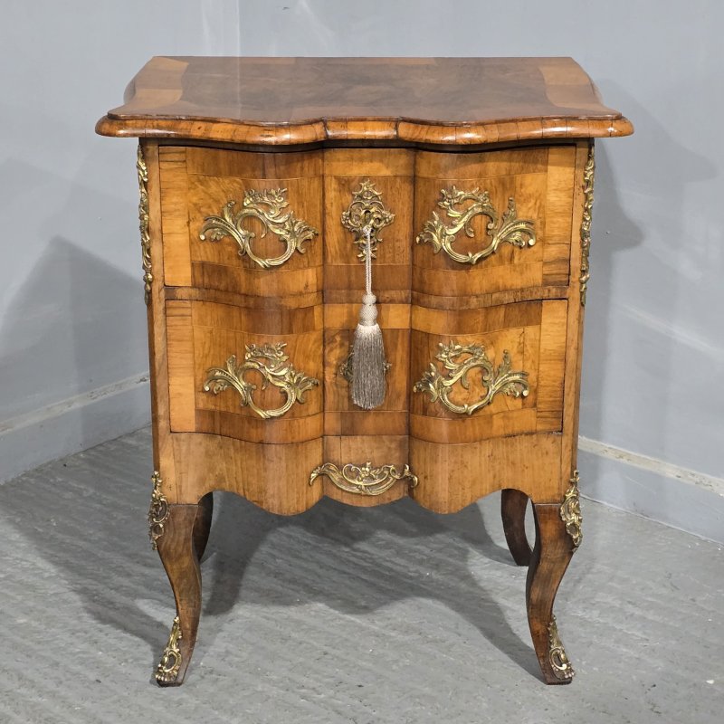 Small Maltese Walnut Commode Chest of Drawers