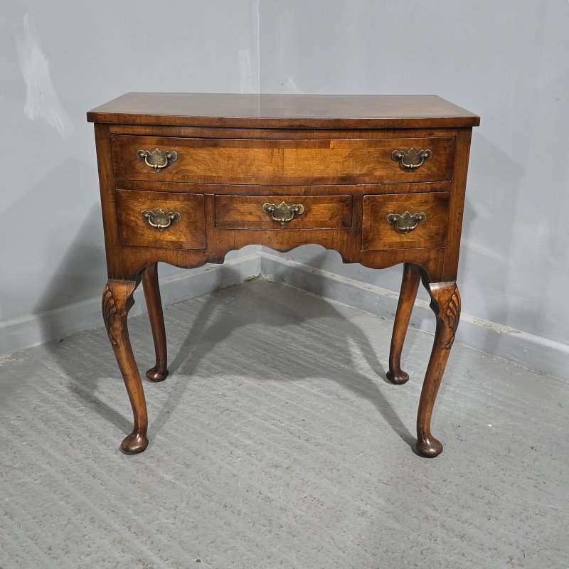 Burr Walnut Queen Anne Low Boy
