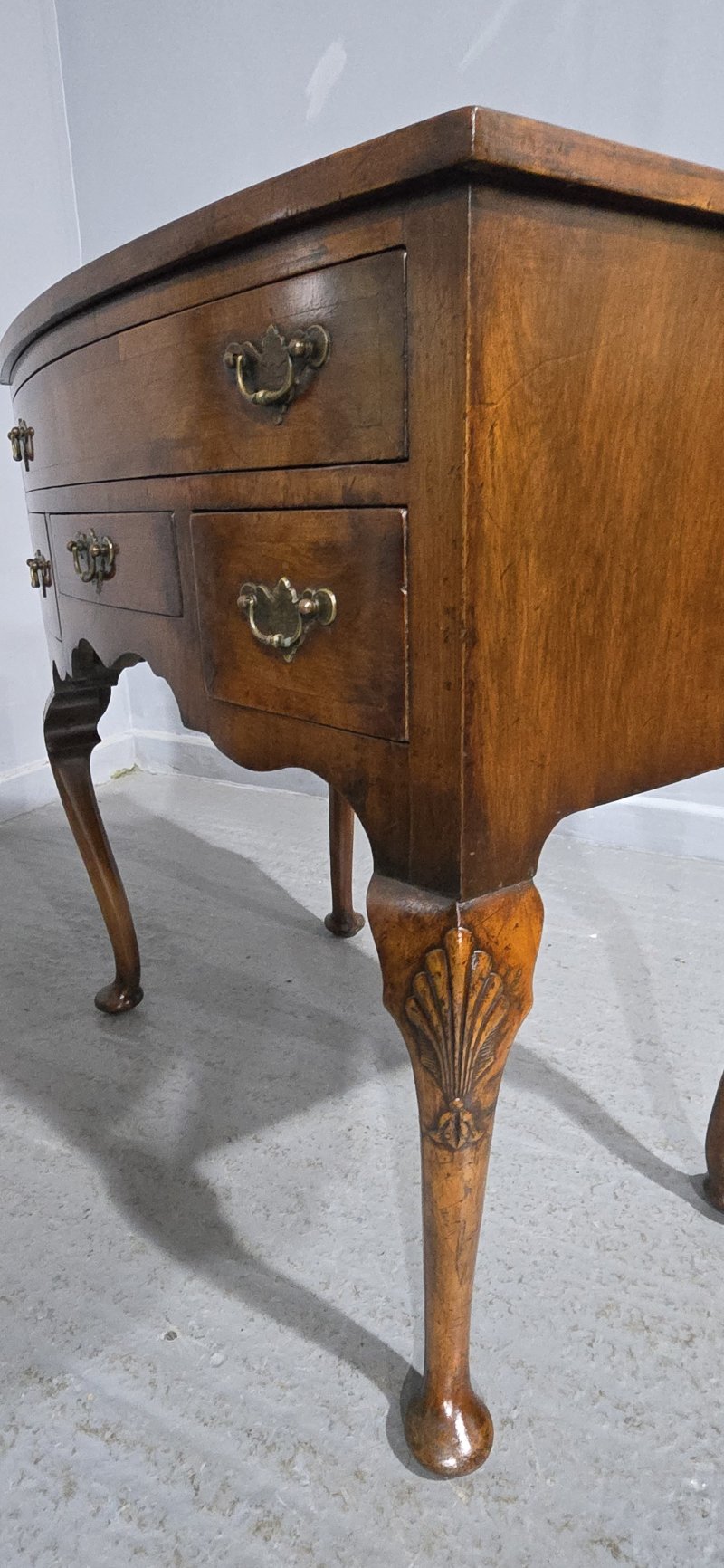 Burr Walnut Queen Anne Low Boy - Image 5